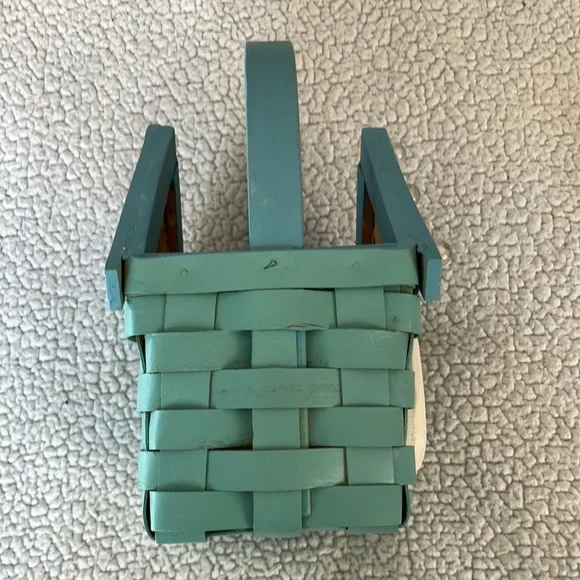 Easter Basket Kids Woven Wood with Handle Bunny Face - Picture 7 of 10